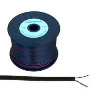 Audio Speaker wire copper stranded 2*1.0mm2 Black