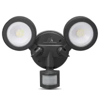 LED SMD dual projector floodlight with motion sensor 20W 4000K 1900lm IP65