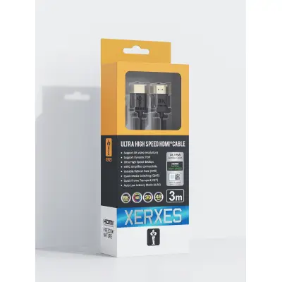 HDMI 2.1a cable 3m premium, black 8K UHD 48Gbps