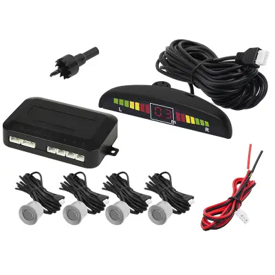 Парковочные датчики CPW4 4-датчика LED 0..2.5m Серые датчики
