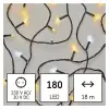 Jõuluvalgustus 18m 180-LED külm valge soe vilkuv 230VAC IP44