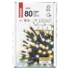 Jõuluvalgustus 8m 80-LED külm valge soe vilkuv 230VAC IP44