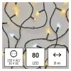 Jõuluvalgustus 8m 80-LED külm valge soe vilkuv 230VAC IP44