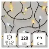Jõuluvalgustus 12m 120-LED külm valge soe vilkuv 230VAC IP44