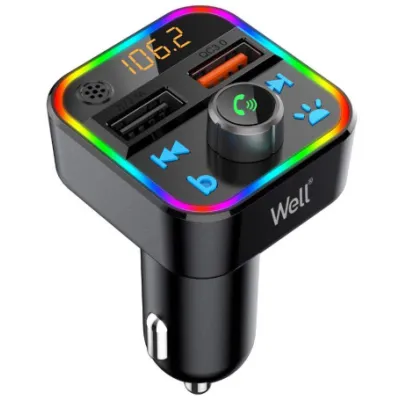 FM transmitter BT, Handsfree + usb charger 5V 3A
