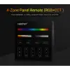 RGB+CCT LED juhtimise seina kontroller 4-tsooni RF 2.4Ghz 2xAAA MiBoxer Must