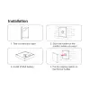 RGB+CCT LED juhtimise seina kontroller 4-tsooni RF 2.4Ghz 2xAAA MiBoxer Must