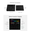 RGB+CCT LED juhtimise seina kontroller 4-tsooni RF 2.4Ghz 2xAAA MiBoxer Must