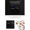 RGB+CCT LED juhtimise seina kontroller 4-tsooni RF 2.4Ghz 2xAAA MiBoxer Must