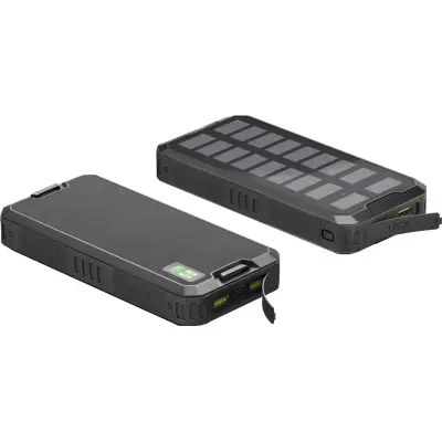 Akupank päikesepaneeliga USB QC3.0 PD 20000mAh 3A USB A*2/C/microB