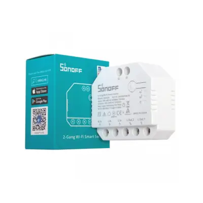 Sonoff Dual R3 WiFi Nutilüliti, 2 kanalit 16A