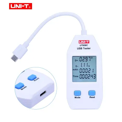 USB voolu- ja pingetester 4-24V 0-5A QC4.0 LCD UNI-T