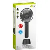 Ventilaator 4'' must lauale ja käes hoitav akuga USB toide