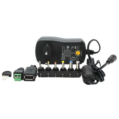 Universaalne toiteadapter SMPS 3/4.5/5/6/7.5/9/12V 1.5A 18W 8 pistikut