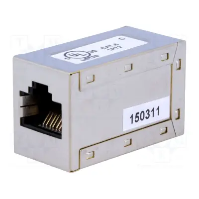 Üleminek RJ45 pesa - RJ45 pesa Cat6 varjestatud 8p8c