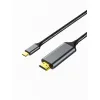 USB-C pistik -> HDMI pistik kaabel 5m hall rästik 4K@60Hz