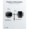 2-e monitori lauakinnitus 17-32" VESA 75x75 100x100