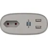 Pikendusjuhe diivanisse 1xEURO 2xUSB-A 2.1A hall 3m