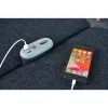Pikendusjuhe diivanisse 1xEURO 2xUSB-A 2.1A hall 3m