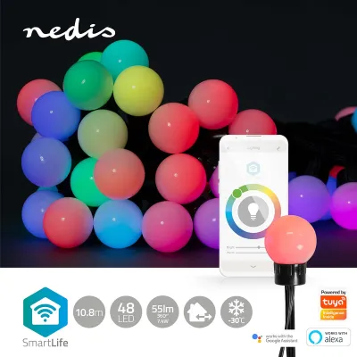 WiFi RGB valguskett IP65 48-LED 10.8m Smartlife