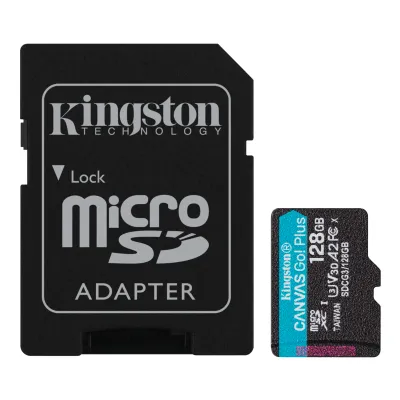 Mälukaart 128GB Micro SDXC U3 V30 Kingston Canvas Go Plus