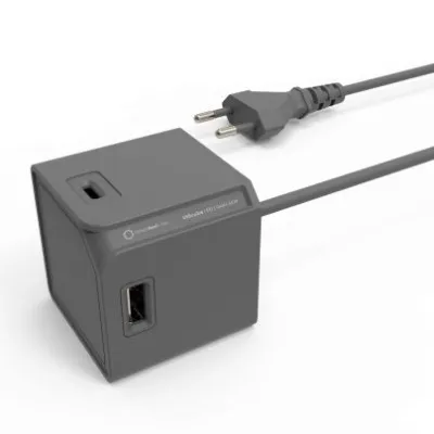 Laadija, toiteadapter 3m pikendus USBcube PD 65W Hall 4xUSB