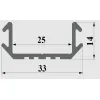 Universal profile P7S, 2m, anodized silver, wide