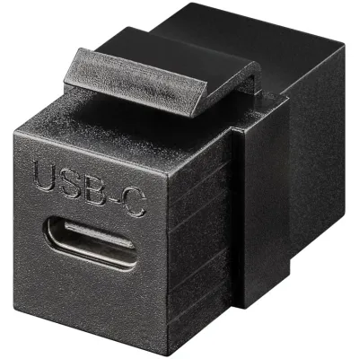 USB-C 3.2 Gen.2 Keystone module black cont