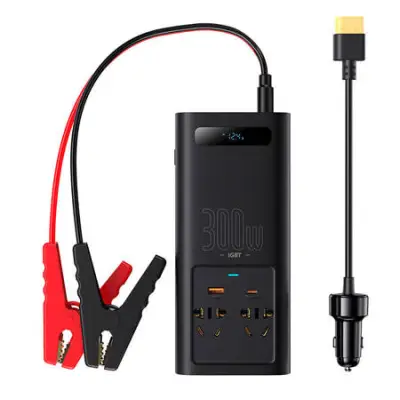 Muundur siinus 12V->230V 300W USB-C/A QC3.0 Baseus