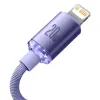 USB-C - Lightning kaabel 1.2m 20W Crystal Shine lilla