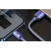 USB-A - Lightning 2 kaabel 1.2m 2.4A Crystal Shine lilla