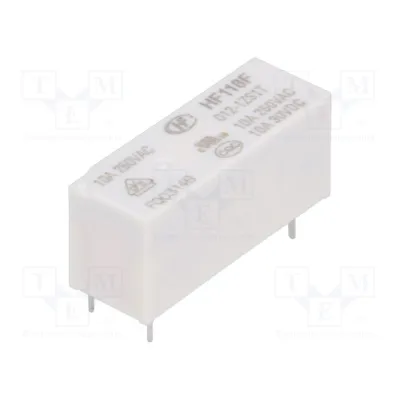 Relay: electromagnetic; SPDT; Ucoil: 12VDC; 10A/250VAC; 10A/