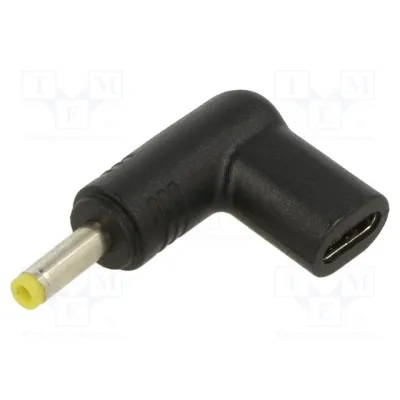 Adapter; USB C socket ->DC 4,0/1,7 plug; black; 100W; 5A, Lenovo