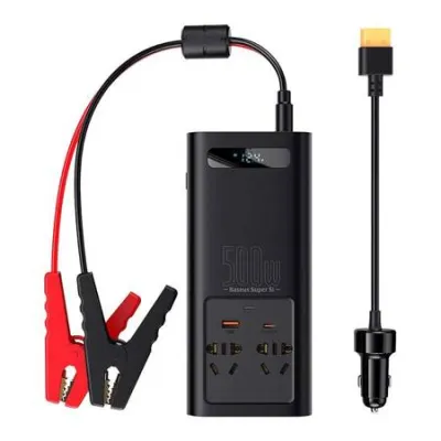 Muundur siinus inverter 12V->230V 500W USB-C/A QC3.0 Baseus
