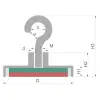 Magnet d=20mm N38 M4 riputuskonksuga must 13kg