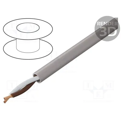 Wire;  2x0.25mm2; unshielded; 60V; Cu; stranded