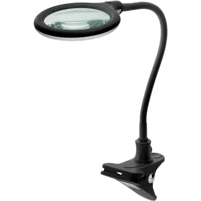 Suurenduslamp klambriga, 6 W, must