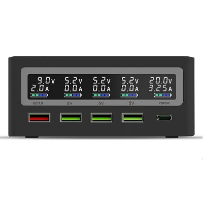 USB laadija USB-A pesa 120W PinePower QI laadimine