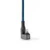 USB-C - Lightning nailon kaabel 2m 3A sinine