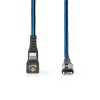 USB-C - Lightning nailon kaabel 2m 3A sinine