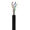 CAT 6 network cable outdoor, U/UTP, black, 100m