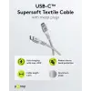 USB-C to USB-C textile cable 1m 3A white