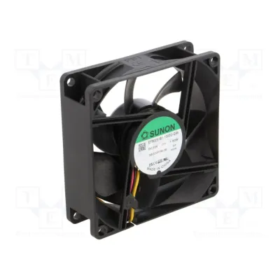 Ventilaator 80x80x25mm 12V 1.5W 70m3/h 3200rpm ball 3-juhet