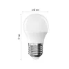LED E27 ball G45 230VAC 4.2W 470lm neutral 4000K Classic