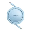 USB-C - USB-C kaabel rullitav 1m 100W Free2Draw sinine