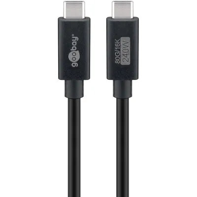 USB-C - USB-C 4.0 kaabel 1.2m 240W 80GBPS Thunderbolt must