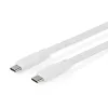 USB-C - USB-C 3 gen2 silikoon kaabel 1m 240W 20GBPS valge