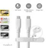 USB-C - USB-C 3 gen2 silikoon kaabel 1m 240W 20GBPS valge