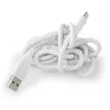 USB-A - USB-C 2.0 silikoon kaabel 1.5m 15W 480MBPS valge