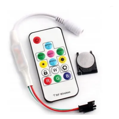 Adresseeritav LED juhtimiskomplekt RF puldiga 12V 2A(6A) 2048 pikslit